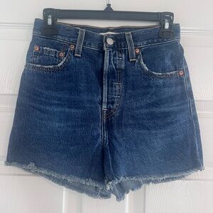 Levi’s Denim High-Rise Ribcage Shorts